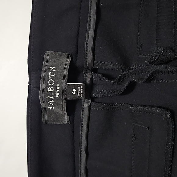 Talbots Petites Black Casual Dress Trouser Pants Stretch Size 4P #W-882 - Picture 4 of 14